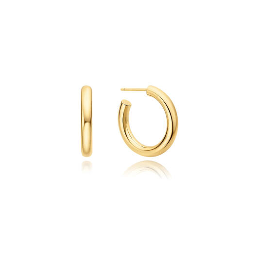  Tide Echo - Oorhangers - Zilver / 14kt GP - 2cm